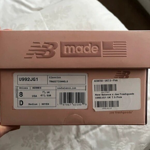 Joe Freshgoods x New Balance 992 Aged Well Made in USA Apricot US 8 Sneakers - Picture 8 of 8
